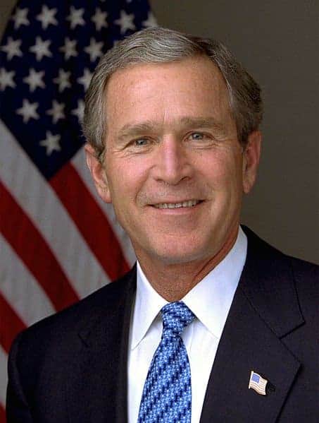 george w bush official photo, public domain