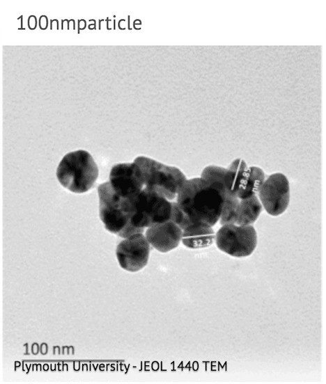 ColloidalSilver Image by Plymouth Uni - CS Particle Size