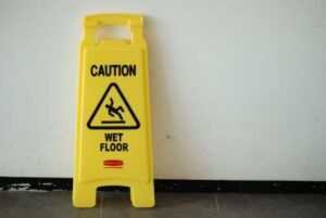 wet floor warning