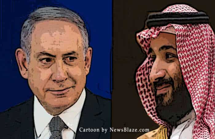 Benefits of Israel-Saudi normalization. NewsBlaze cartoon.