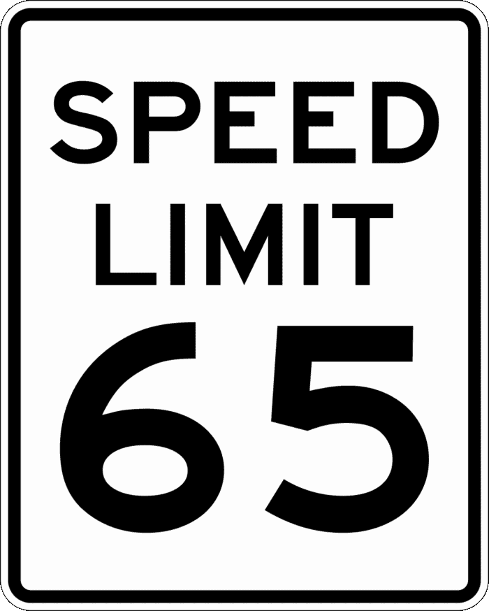 speed limit post