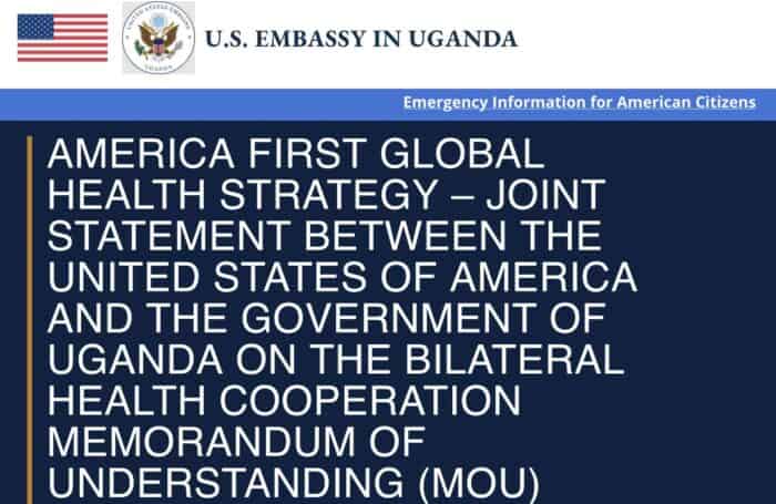 America First global health deal joint statement