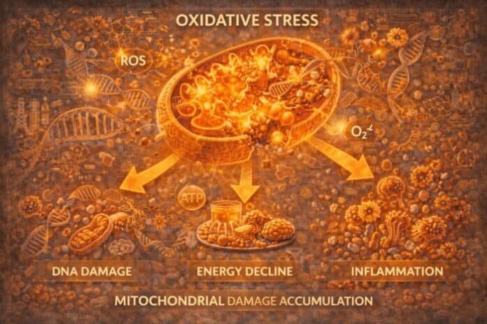 Oxidative Stress and Mitochondrial Damage Accumulation